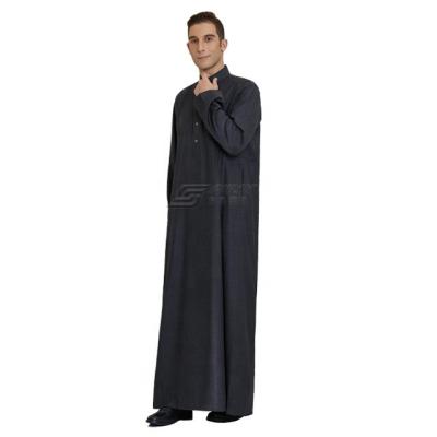 China Spun Polyester or Muslim Men Thobe of TR Cloth Men Design or Korean Imitation Fabric Good Islamic Men's Robe Long Robe Saudi Thobe Clothing for sale