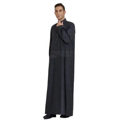 China Spun Polyester Or Muslim Men Thobe Of TR Cloth Mens Design Or Imitation Korean Cotton Fabric Islamic Men Robe Long Saudi Thobe Clothing for sale