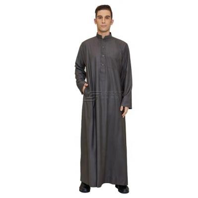 China Spun Polyester Or TR Cloth Or Daffah Thobe Cloth Clothing Thobes High Quality Saudi Arabian Korean Style Imitation Long Robe Cover Thobe Man Hoodie Muslim Men for sale