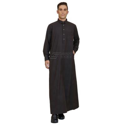 China Spun Polyester Or TR Fabric Or Imitation Daffah Thobes Korean Arab Robes Saudi Arabian Robes Thobe Daffah Thawb Fabric Muslim Clothing Men for sale