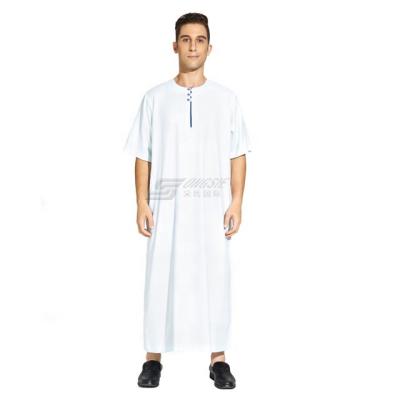 China Spun Polyester Or TR Fabric Or Abaya Islamic Clothing Moroccan Adult Men'S Muslim Men'S Ethnic Arab Robes Fabric 2022 New Design New Imitation Polyester Large Size Korean Hot Selling for sale