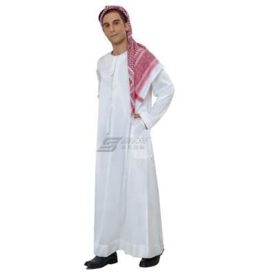 China Spun Polyester Or Korean Fabric Or Fabric TR Imitation Oman Men Style Islamic Designs AL Noor Thobe Men Dress With Polyester Fabrics for sale