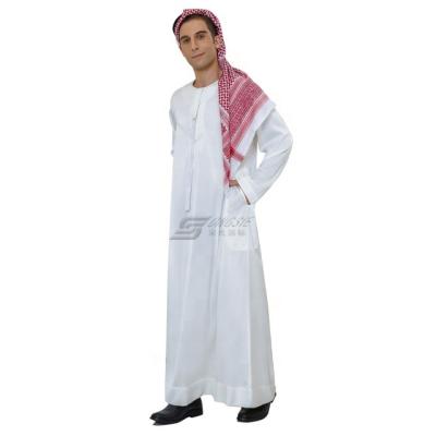 China Hot Selling Polyester Spun Or Middle East Oman Robe Of TR Fabric Or Korean Imitation Fabric Dress Men'S Polyester Round Collar Long Robe Arab Islamic Clothing Men Thobe for sale