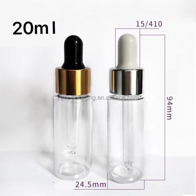 China 10-60ml PET Bottle Essential Oil Face Serum Eye Plastic Dropper Bottle Cosmetic Packaging Perfume Bottle for sale