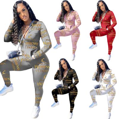 China Autumn Women Clothing Hoodie Breathable Biker Suits Tracksuit Women Letter Print Suit Two Piece Joggers Pants Sweat Tracksuit For Women for sale