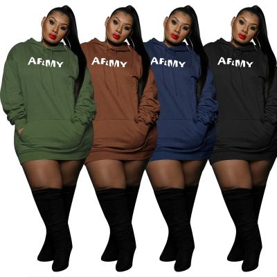 China 2021 Autumn Fashion Prettytittlething Women Sweatshirt Sweater Dress Sweater Dress Breathable Clothing Casual Outfits XL-5XL Long for sale