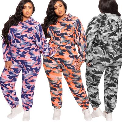 China 2021 Autumn Breathable Plus Size Womens Blouses Pullover Street Hoodie Stylish Women Clothing Jogging Tracksuit 2 Piece Suits Sweated Sets for sale