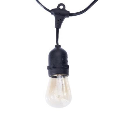 China Hotel Household Drop Shipping 24pcs Bulb Outdoor Yard Lamp String Light With Black Lamp Wire Free US Shipping for sale