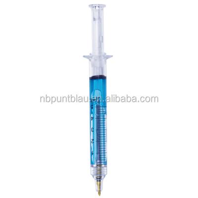 China Pen New Arrival Promotional Syringe Plastic Ball Pen With Colorful Liquid for sale