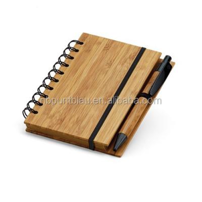 China Promotional wooden hardcover notepad with ballpoint pen for sale