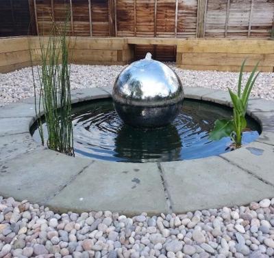 China Modern Factory On Sale Garden Decoration Stainless Steel Sphere Water Feature for sale