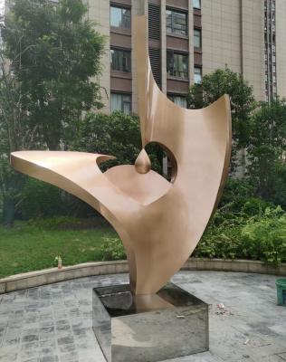 China Modern Contemporary Outdoor Decoration Abstract Stainless Steel Sculpture For Garden for sale