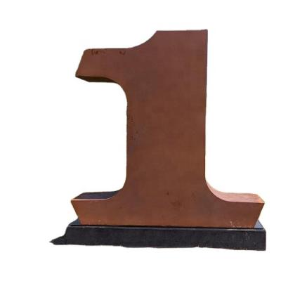 China Europe large numbers outdoor red corten steel sculptures urban decoration for sale for sale