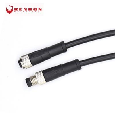 China IP67 Screw Waterproof 3pin 4pin Electrical Cable Wire M8 Connector for sale