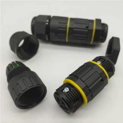 China IP68 IP67 IP65 M20 3 6 Pin Bulkhead Aviation Electric Wire Waterproof T Connector Underwater for sale