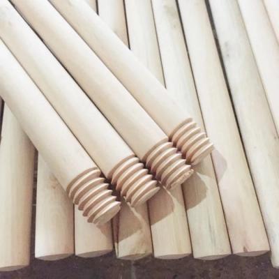 China 100% Eco-Friendly Natural Wood Stick Eucalyptus Hoe Single Wood Handle Broom for sale