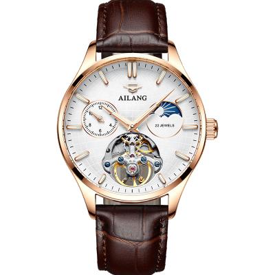 China New design yard AILANG 8607 hollow land surface men's waterproof watch mechanical sports watch for sale