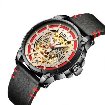 China BIDEN men's automatic mechanical leather strap 3 top brand watch waterproof creative 2021 men's watch for sale