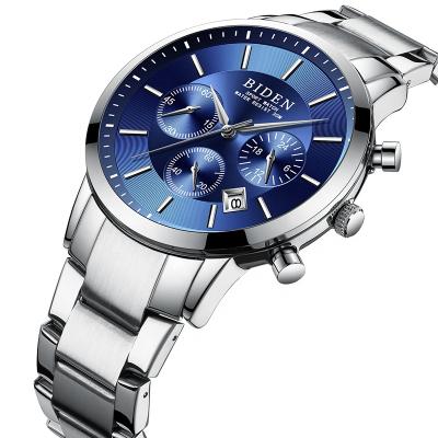 China 30ATM fashion calendar BIDEN brand full top diving watch men's waterproof date clock sports watch men's quartz watch for sale