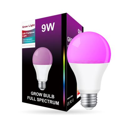 China Best Seller Products Residential Plant Growth Led Grow Light Bulb A70 9w for sale