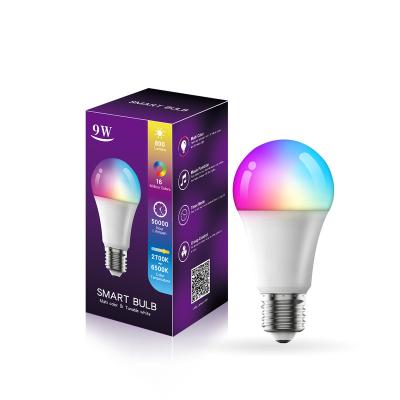 China Residential 9 Watt AC85-265V E27 E26 B22 Base Blue Tooth Led Smart Bulb For Indoor Lighting With Smart Phone for sale