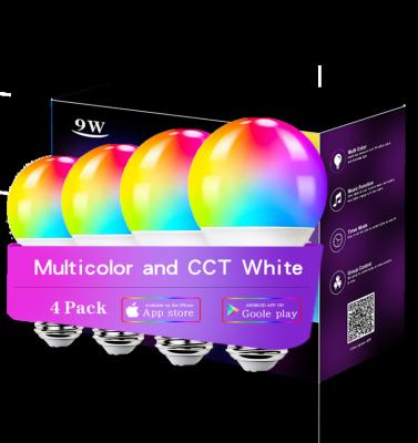 China Residential Smart BT Led Bulb 9W App Controls RGB Lamp Household Color Changing Lamp E27 Bulb for sale