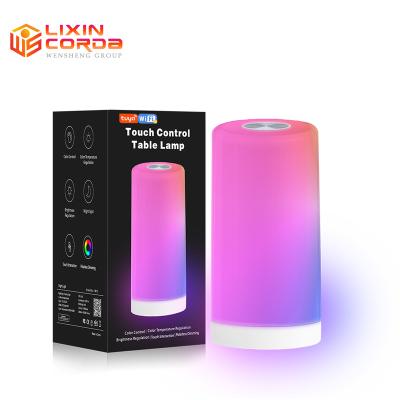 China Tuya Postmodern Smart WiFi Table Lamp Touch Sensor Dimmable Bedside Light / Smart Life APP Control Works with Alexa Google Home for sale