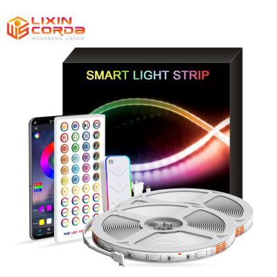 China Indoor APP Control 5050 Led Strip Lights Music Light Strips 5M 10m RGB LED Bar Strip Lights for sale