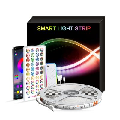 China Indoor LED Light Strip RGB 5050 Lights Music Sync Color Changing MIC Sensitive Element, APP Controlled LED Lights for sale