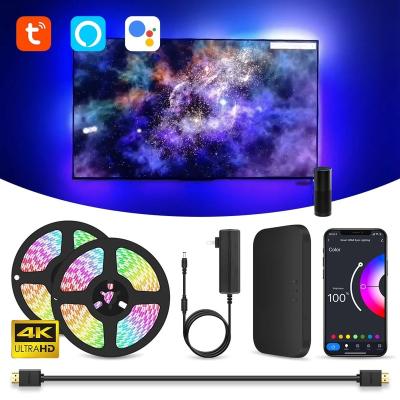 China TV PC Indoor Ambient Backlight Led Strip Lights For HDMI Devices USB RGB Strip Screen Color Sync Led Kit Light Box For Alexa /Google /TVs for sale