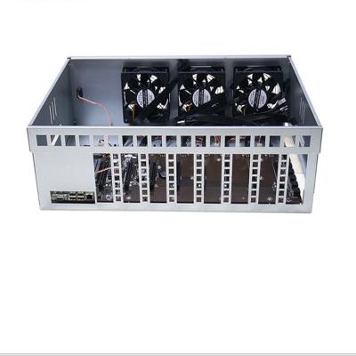 China With Fan 8 GPU Rig With CPU + mSata 128GB SSD + 4GB DDR3 RAM + Chassis + 1850W Power Supply for sale