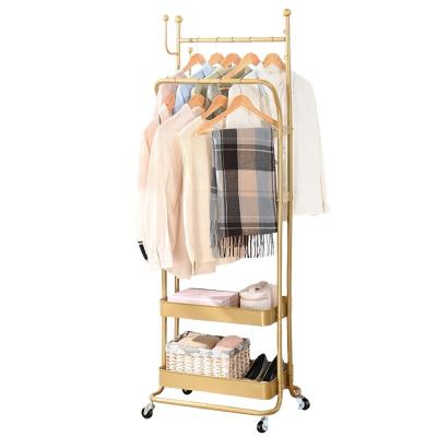 China Sustainable Metal Coat Rack Drying Rack Set Bipolar Hanger Vertical Drying Rack for sale