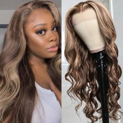 China 2022 13x5x1 T body wave piece straight/hd transparent body wave lace body wave P4/27 frontal wig for sale