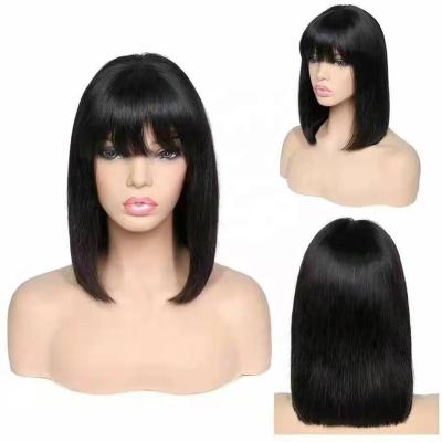 China Silky Straight Wave Human Hair Lace Front Human Hair Bob Wigs, 8-14 Inches Hair Bob Short Wig for sale