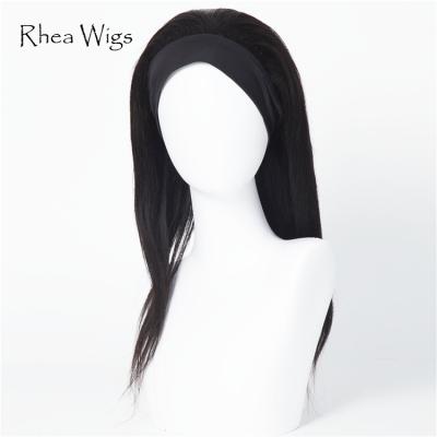 China Silky Straight Wave 12-24 Inch Full Wigs 100% Machine Hair With Headband Directly/Body Wave Manufacturer for sale