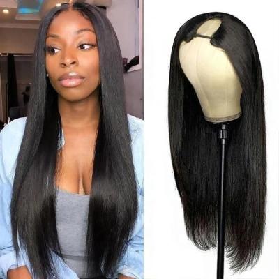 China 100% Human Hair Machine Made Hair U Part Wigs Brazilian Body Wave Wigs Body Wave Wigs For Black Women for sale