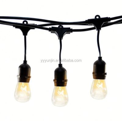 China Interior & Exterior Decoration Interior & Unique Outdoor Decoration Packing Festival Decoration Weatherproof Outdoor Connectable String Lights with S14 ST64 G40 Edison Bulbs for sale