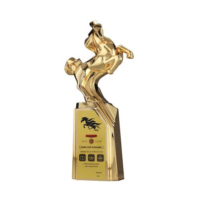 China Cheap ready made custom crystal emblem health care institutes sports awards plaques metal and medal glass trophies for sale