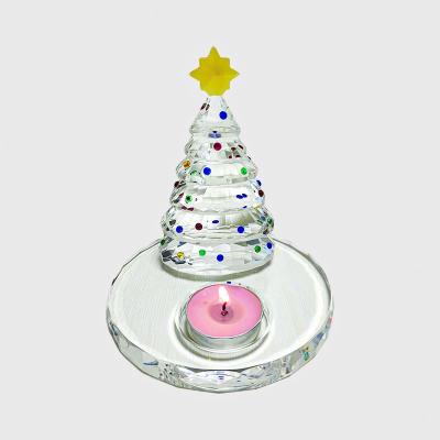 China Health Care Institutes Candle Holders Wedding Crystal Crafts K9 Glass Candle Holders For Home Decoration for sale