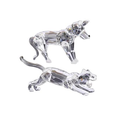 China China Crystal Glass OX Crystal Animal Figurine The Chinese Glass Animal for Home Decoration for sale