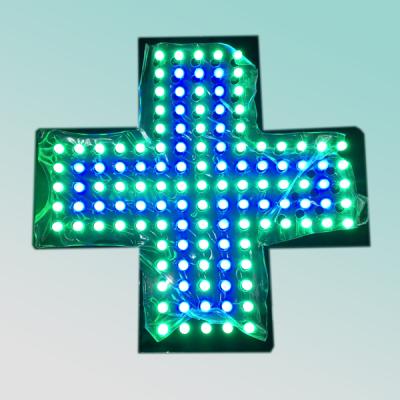 China Pharmacy CE RoHS 30X30X2.5cm One Side Acrylic Indoor Flashing Led Cross for sale