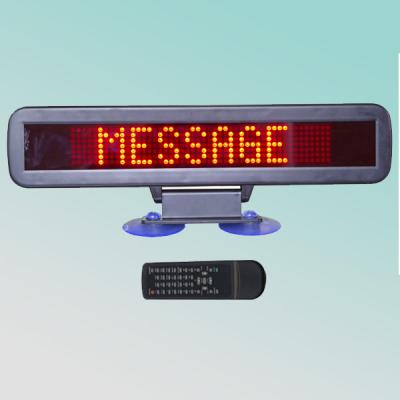 China CE RoHS 12v 7X48pixel p4.75mm red indoor dot matrix led car window message sign 34(W)*11(H)*3(D)cm for sale