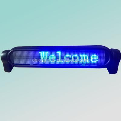 China 12X72pixel car blue wireless led sign for car window 43X10X7cm for sale