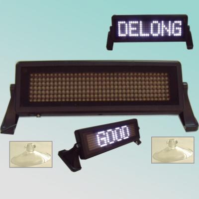 China Current CE RoHS Indoor 12v 7X35pixel White Led Car Signs for sale