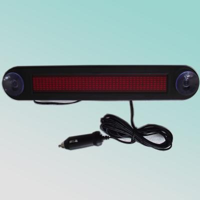 China ABS frame 12V 7X40pixel indoor English programmable scrolling led car sign with remote control 30X5X1cm for sale