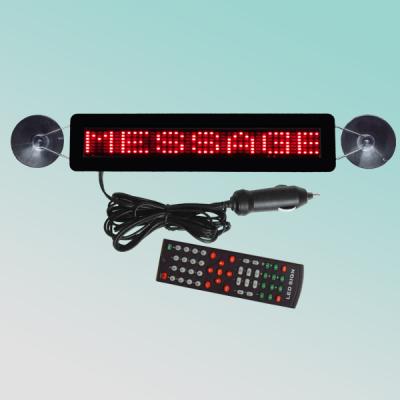 China CE RoHS 12V 500mA 7X40pixel Scrolling Car Remote Control English And Russian Led Sign 32X5X1cm for sale