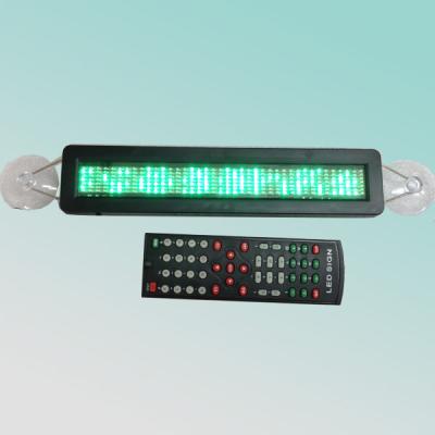 China Multi-Language CE RoHS 12V 500mA 7X40pixel Green Led Car Lighting Sign 32X5X1cm for sale