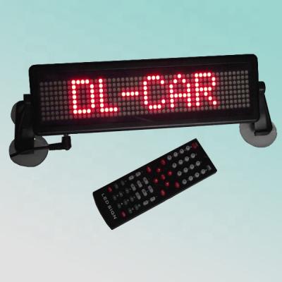 China CE RoHS 12V 8X48pixel P4.75mm Red Electronic Scrolling Message Programmable Brake Led Car Sign, Multi-Language DL-CAR-8X48-R for sale