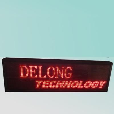 China Image CE And Message RoHS 32X128pixel P7.62mm Indoor Red 4 High Bright Programmable Lines Led Sign for sale