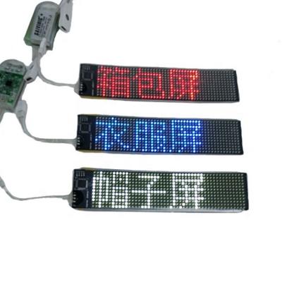 China 12X48pixel Bottle Flexible Led Scrolling Sign With Lithium Battery for sale